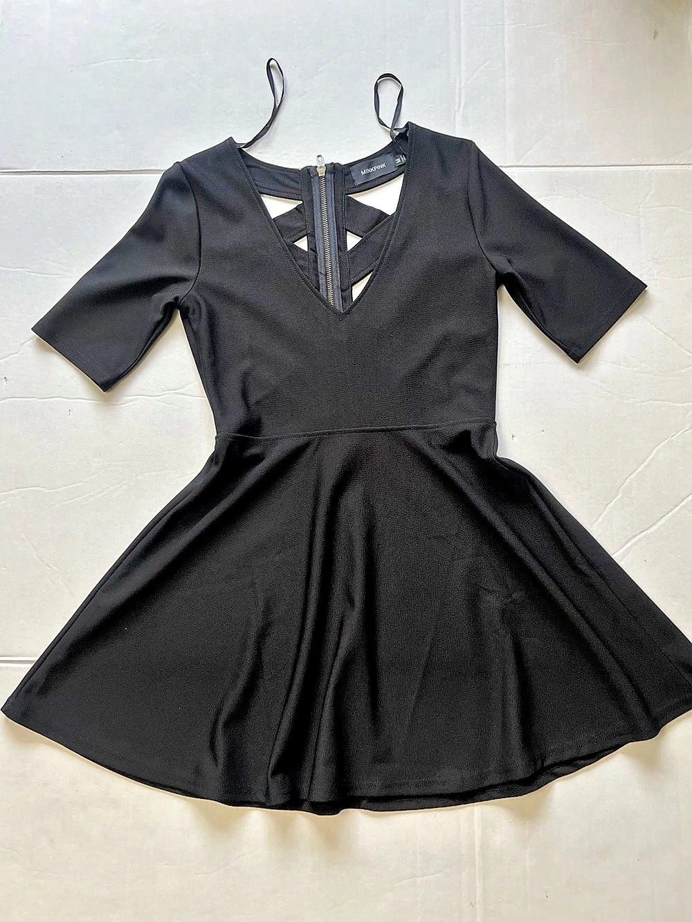 MINKPINK Black Mini Dress Size Medium Like New
